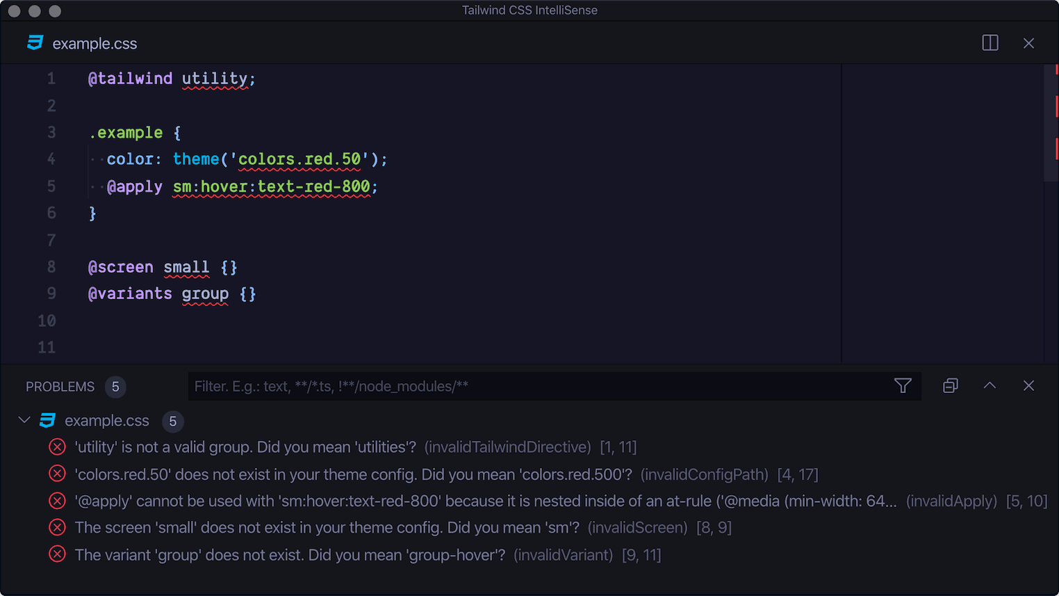 展示 CSS 代码检查功能